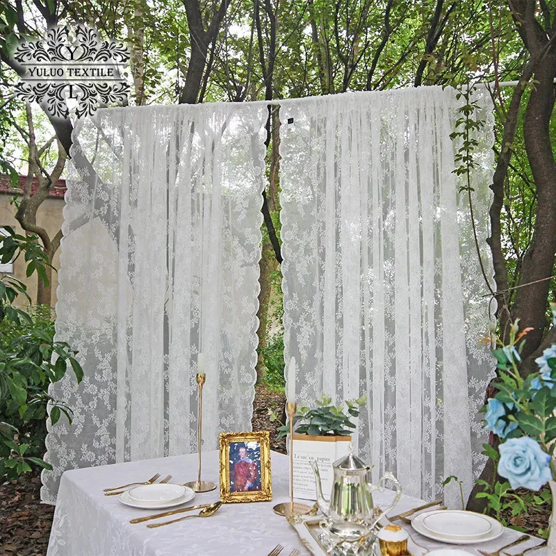 Lace sheer curtains discount