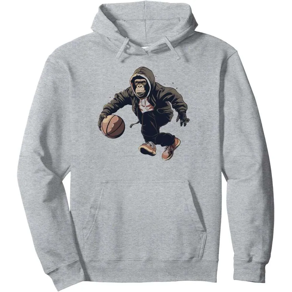 Basketball Hoodie For Men/Women Graphic Monkey Design Pullover
