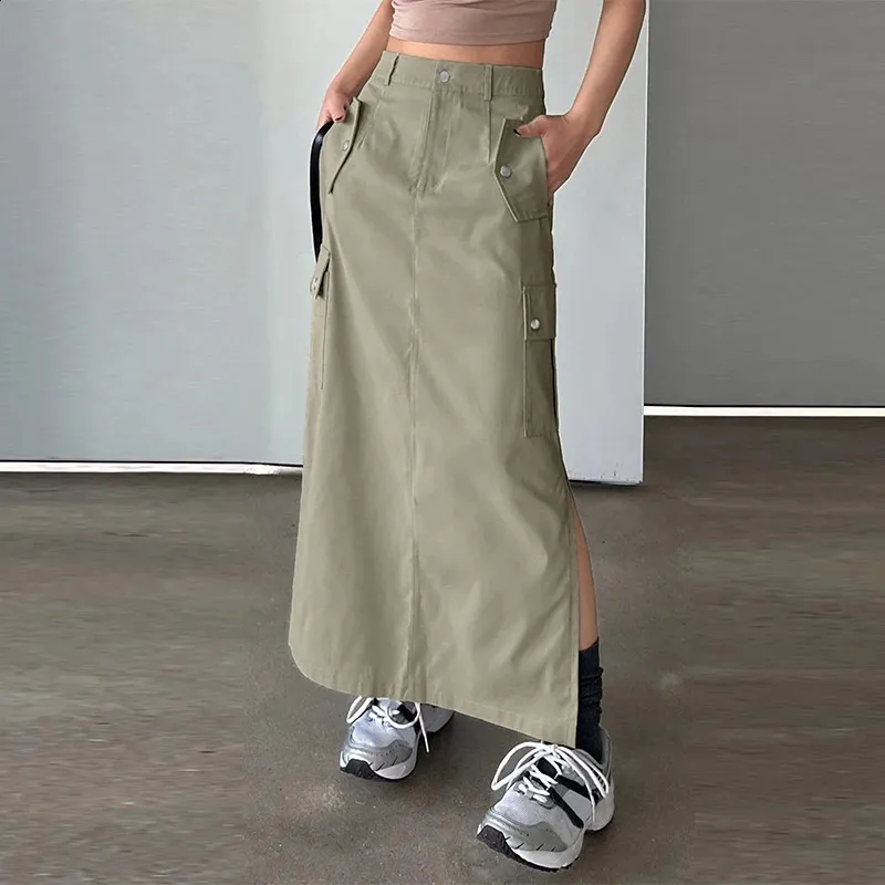 ZANZEA Womens High Waist Cargo Front Slit Skirt With Pockets Loose Solid Maxi Dress With Side Slit For Autumn Fashion 240820 From Sereinstore, $17.51 | DHgate.Com ZANZEA Womens High Waist Cargo Front Slit Skirt With Pockets Loose Solid Maxi Dress With Side Slit For Autumn Fashion 240820 From Sereinstore, $17.51 | DHgate.Com