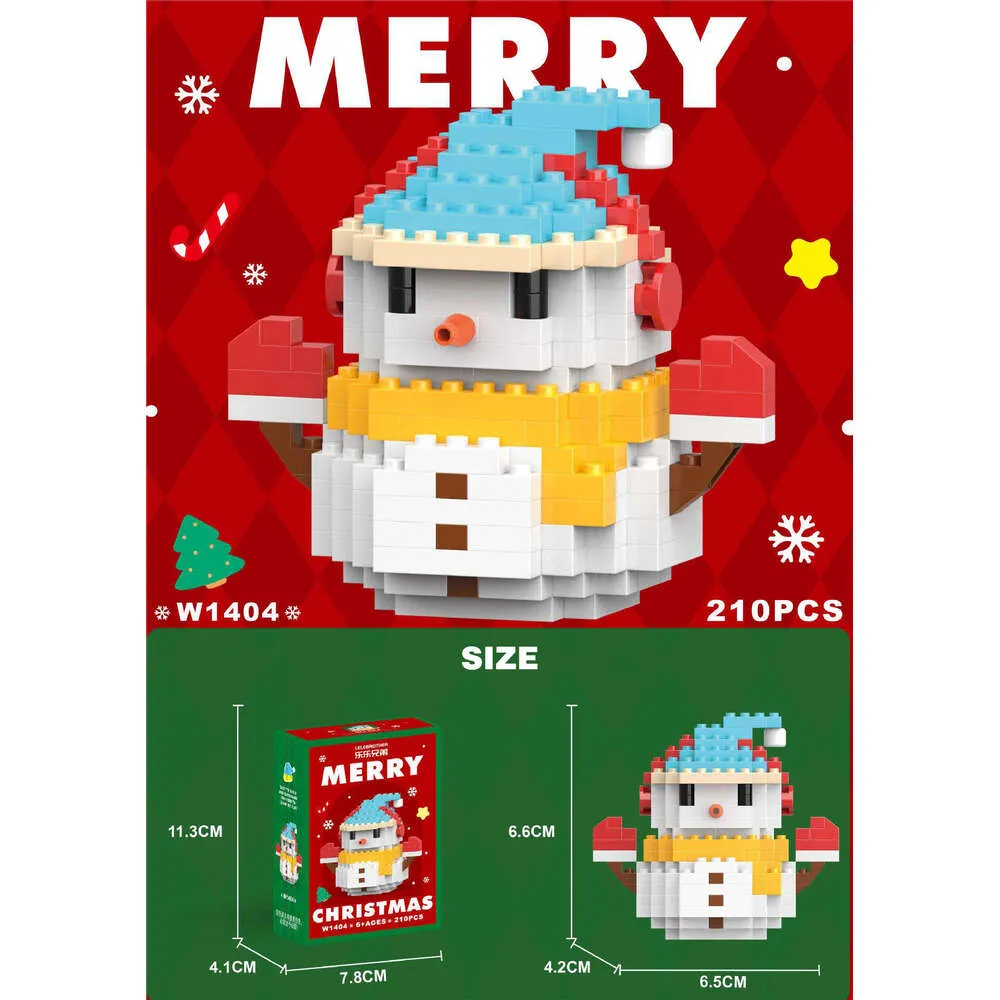 Christmas Gifts Micro Building Block Series Santa Claus Reindeer Puzzle ...