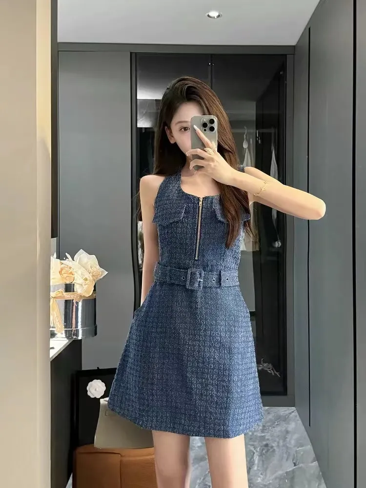 Denim Camisole Dress Fitted Pencil Above Knee Sleeveless Scoop Neck Hollow  Out Summer Casual from Dhgate Basic & Casual Dresses - price 188.95