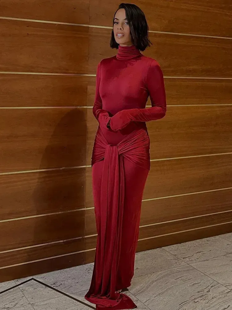 knee length dresses for ladies Chic Demure Ruched Mesh Long Sleeve Mini Dress main image 0