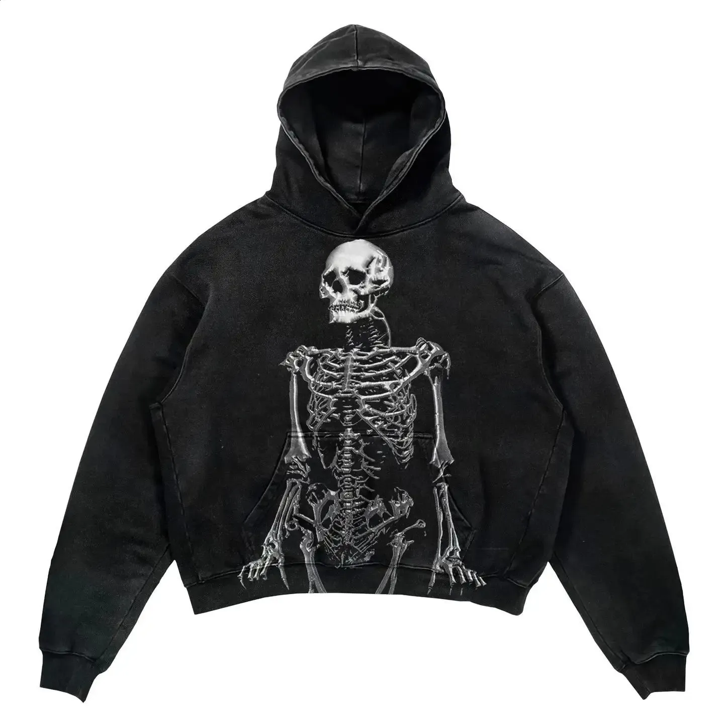 トップス PPFM 00s archive skull zip foodie y2k 💀 Vintage Y2K No Fear Skull Bones Affliction Zip Up Hoodie