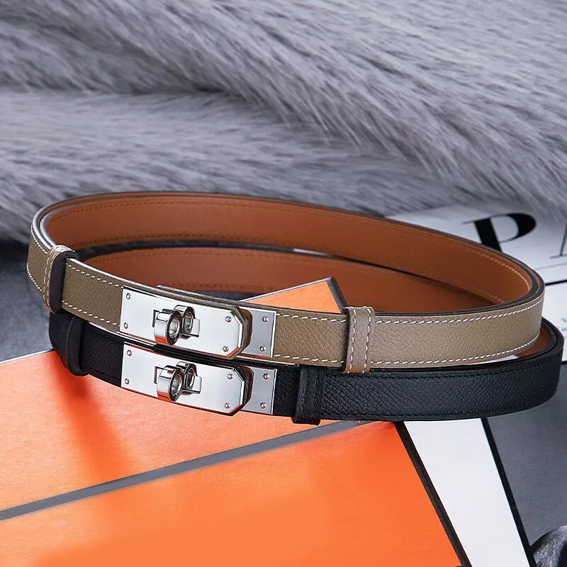 Elegant Thin Leather Belt for Women & Men - 2.0cm Wide  display picture 1