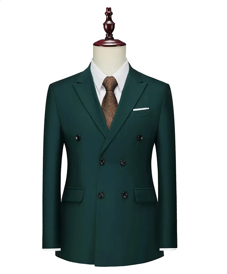 MUZE×el conducotrH DOUBLE BREASTED JKT Men's Vintage Double Breasted Mid-Long Slim Fit Pea Coat