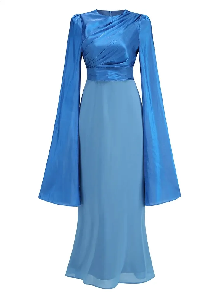 floor length jacket dress Celestial Chandelier Velvet Flare Sleeve Lace Back Dress main image 0