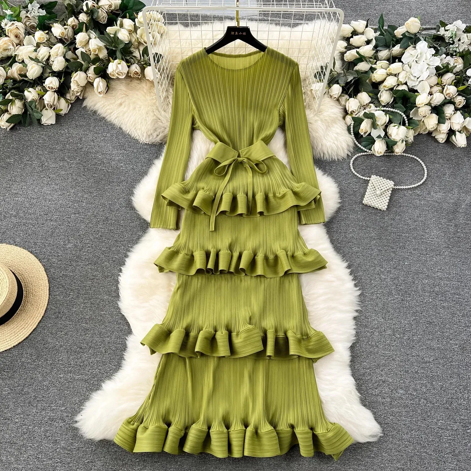 Miyake Multi Layer Pleated Dress O Neck Long Sleeve... From Mysticastore,  $36.2 In Bulk | DHgate.Com