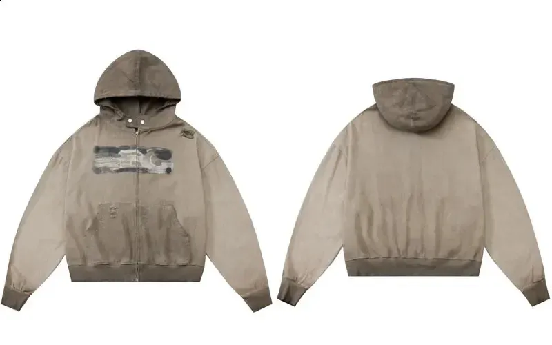 パーカー・フーディ Luxury Street Wear washed vintage hoodie basic0 be unisexual DHgate.com:Distressed Zip Hoodie: Vintage Washed Streetwear