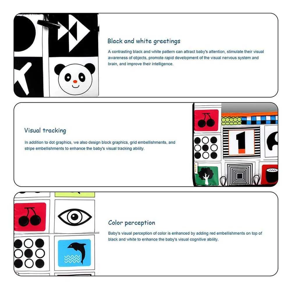 Espejo De Madera Con Tarjetas Blanco Y Negro Para Bebés De 0 A 12 Meses – Juguete Montessori De Doble Cara Para Estimulación Visual Y Juego Boca Abajo