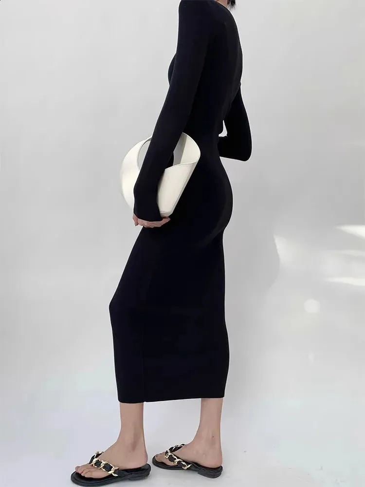 black knitted dress slimming Jordan Women's Slim Knit Dress