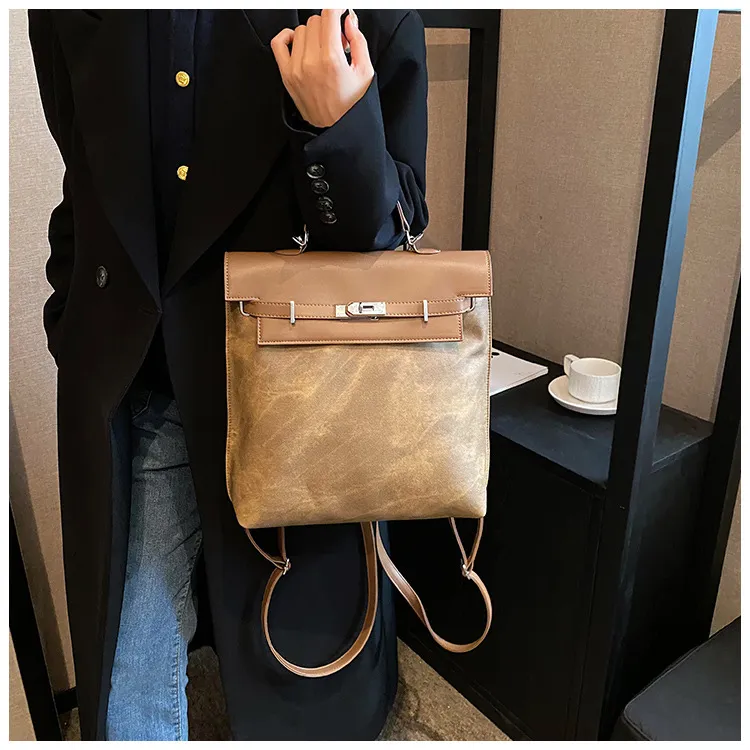 Retro Suede Commuter Backpack with Large Capacity from Retro Suede Commuter Backpack with Large Capacity from