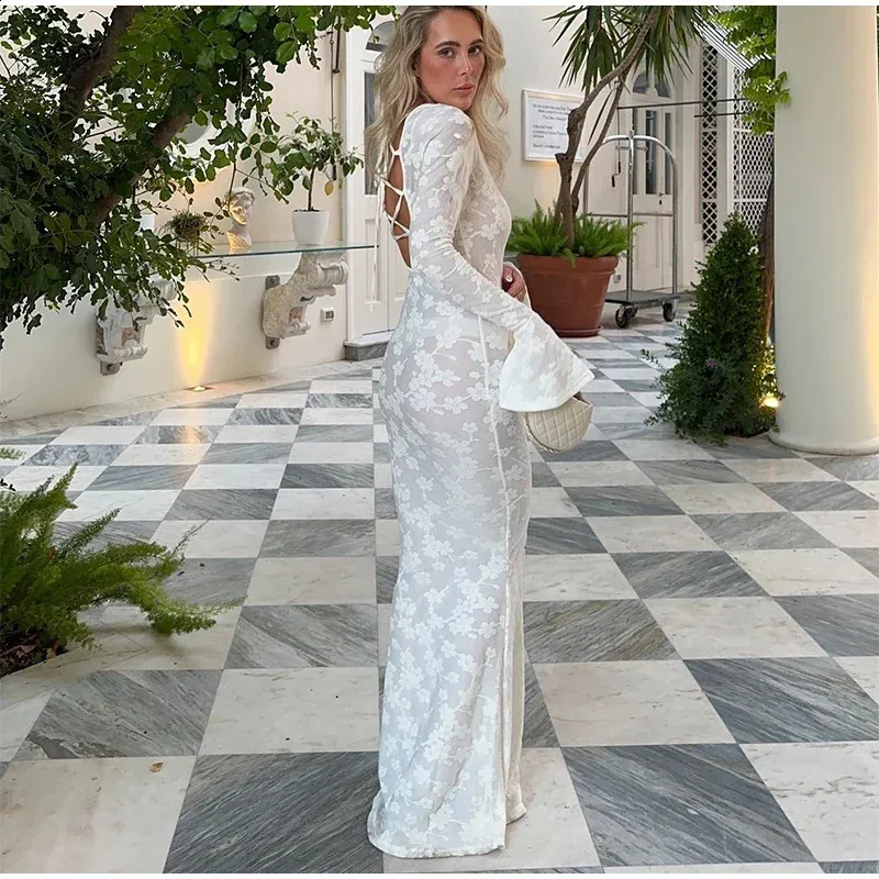 knee length dresses for ladies Ethereal Long Sleeve Maxi Dress main image 0