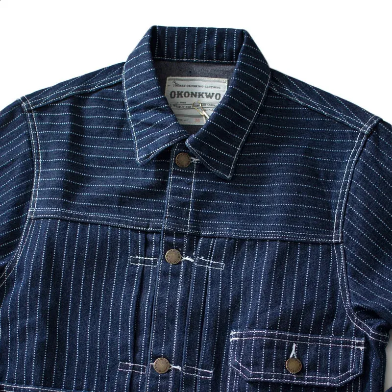 American Vintage Amekaji Vertical Stripes Slim Fit Canvas