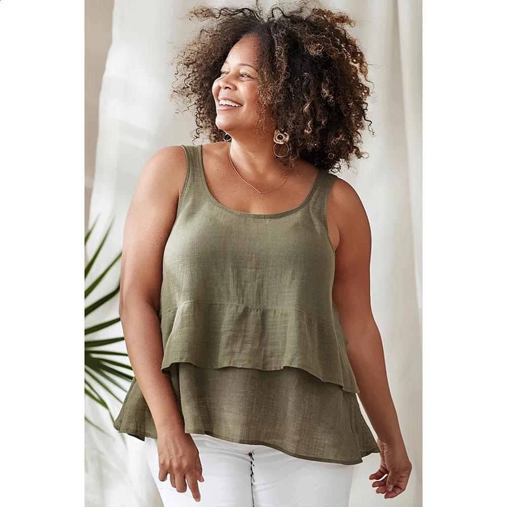 long flowy tank tops plus size