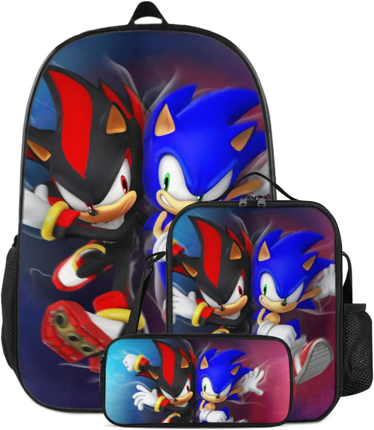 Official Sonic The Hedgehog 3D Plush Backpack - Kids School Book Bag, Travel Rucksack