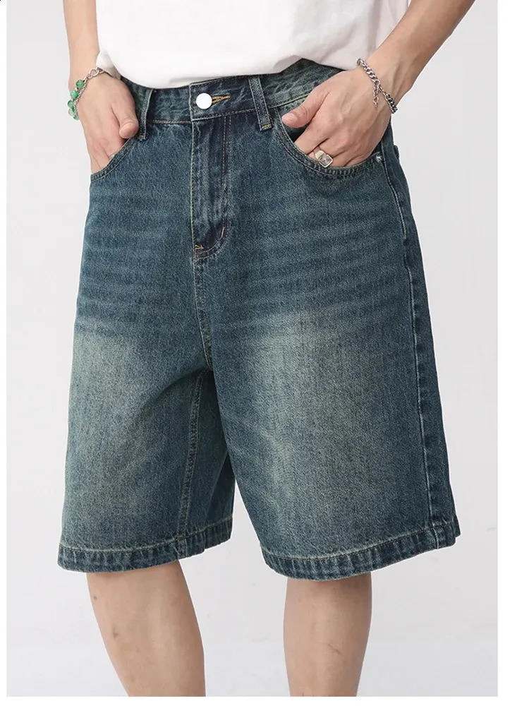 Save Big on Bulk Korean Denim Shorts High Waisted Knee Length Denim Shorts  Korean Style Retro Straight Leg Jean Shorts Best Deals on DHgate