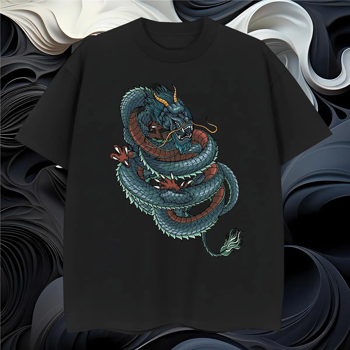 T-shirt Dragon Perch Black – Homme – Coupe Moderne – M-XXL – Neuf Avec étiquettes