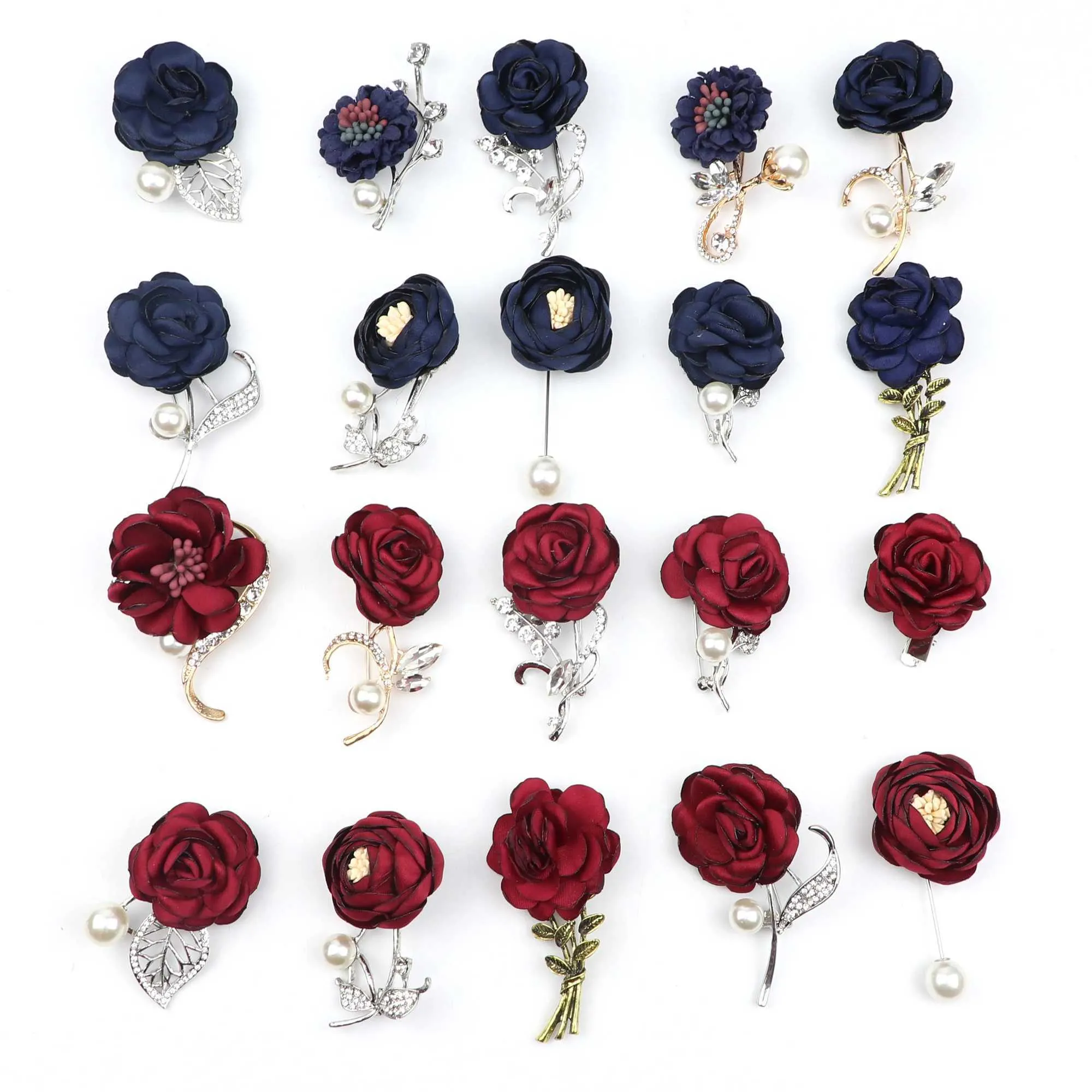 Exquisite Red Rose Brooch for Women | Vintage Bridal Jewelry ...