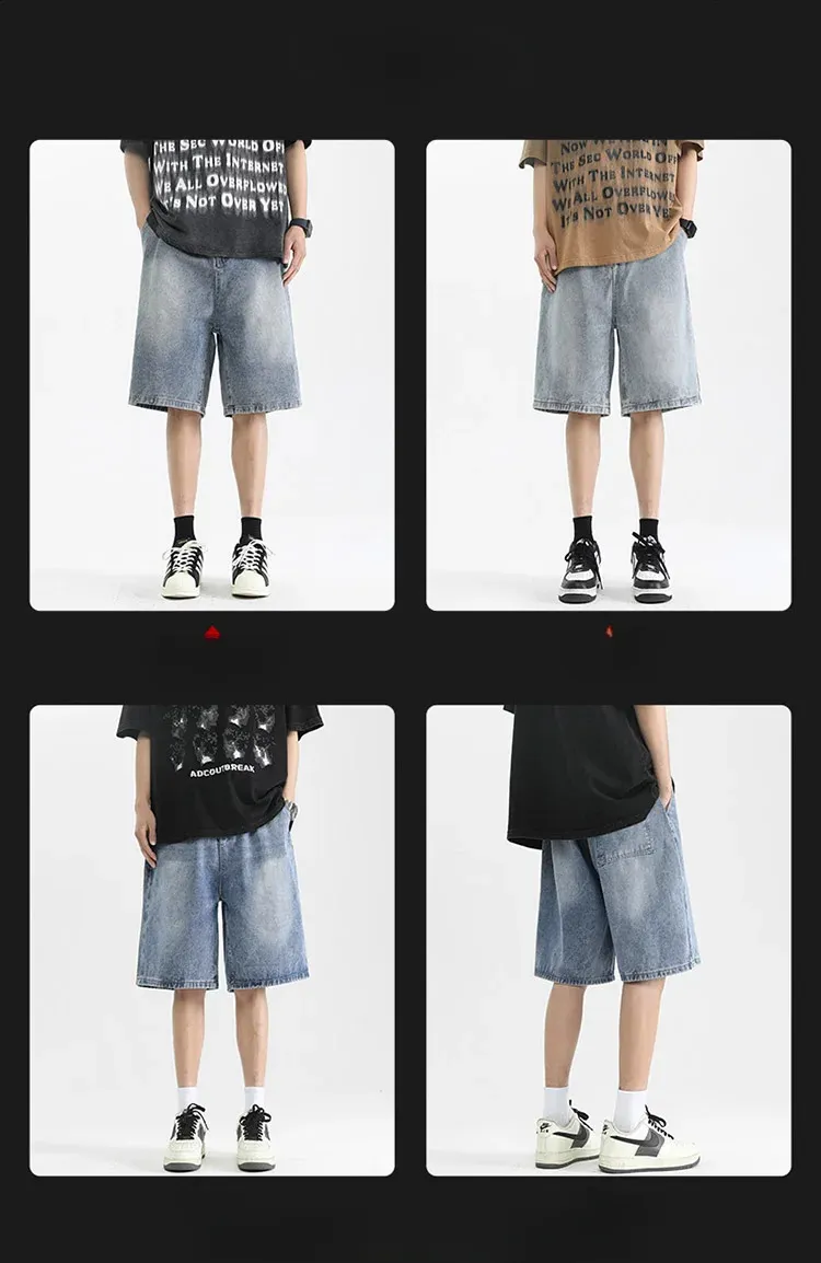 Blue Baggy Loose Fit Jean Shorts For Men Casual American High Street Vintage Jeans With Korean Fashion Style 240820 From Leemostore, $29.18 | DHgate.Com Blue Baggy Loose Fit Jean Shorts For Men Casual American High Street Vintage Jeans With Korean Fashion Style 240820 From Leemostore, $29.18 | DHgate.Com