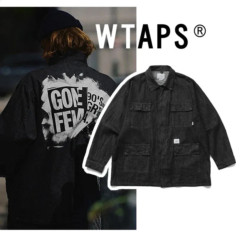 Black Denim Jacket, Vintage Washed Shirt, WTAPS Style | DHgate