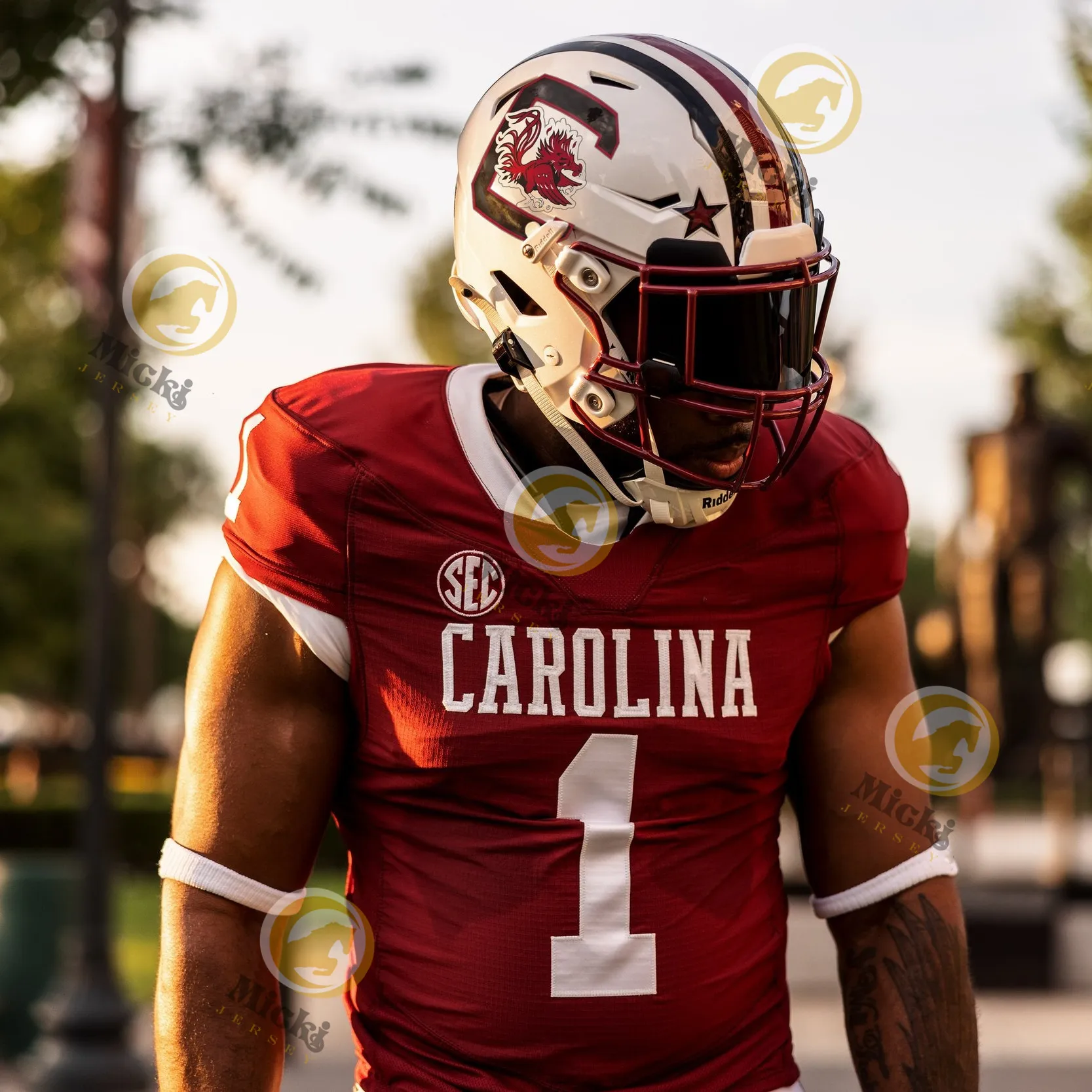 Gamecock Football Throwback Jersey Shaq Jersey Style Football