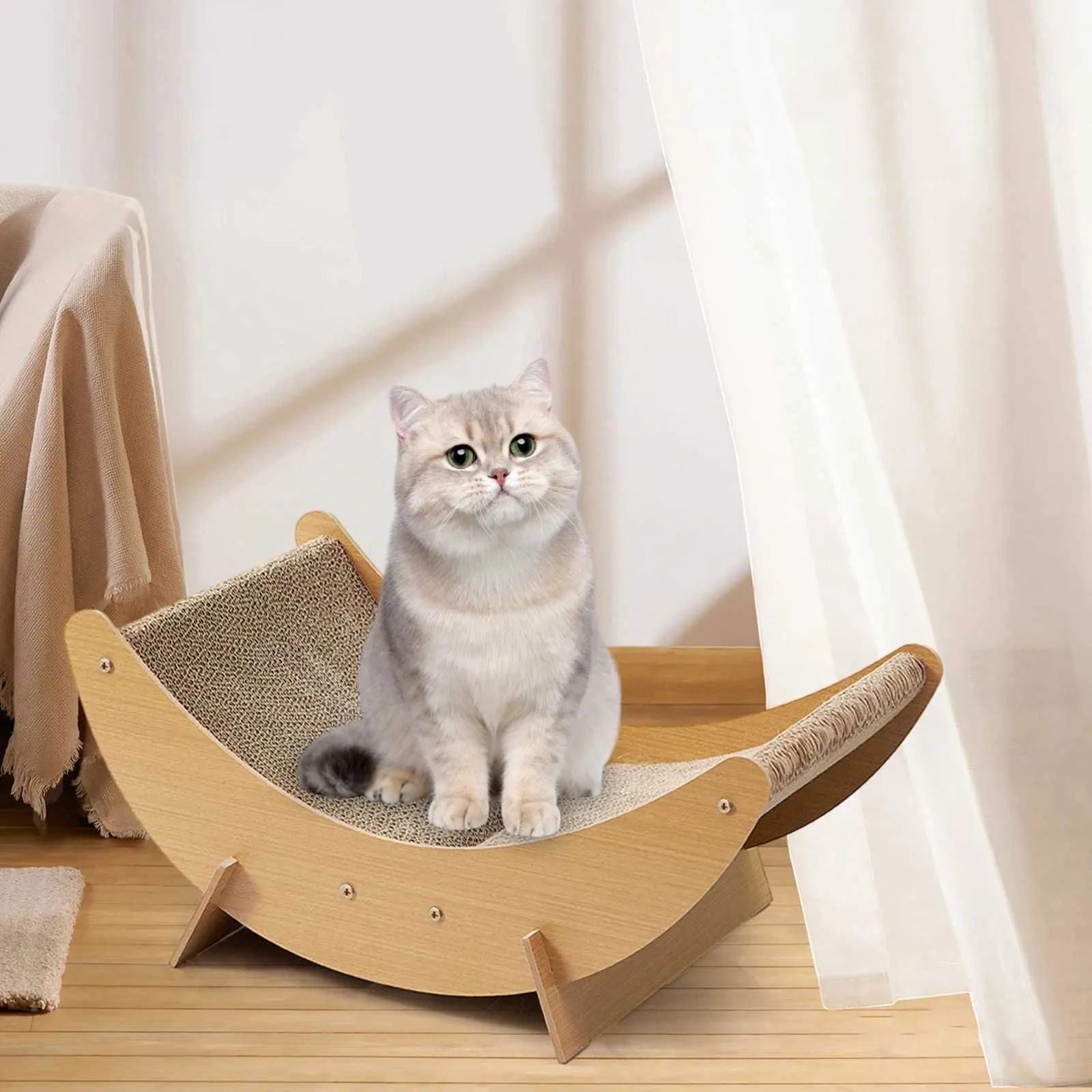 Cat Scratching Board Lounge Chair Scratcher Pad For Sleeping Bed And Training Includes Grinding Claw Rabbit Toy And Nest For Cats From Swagger fashion 9.12 DHgate.Com