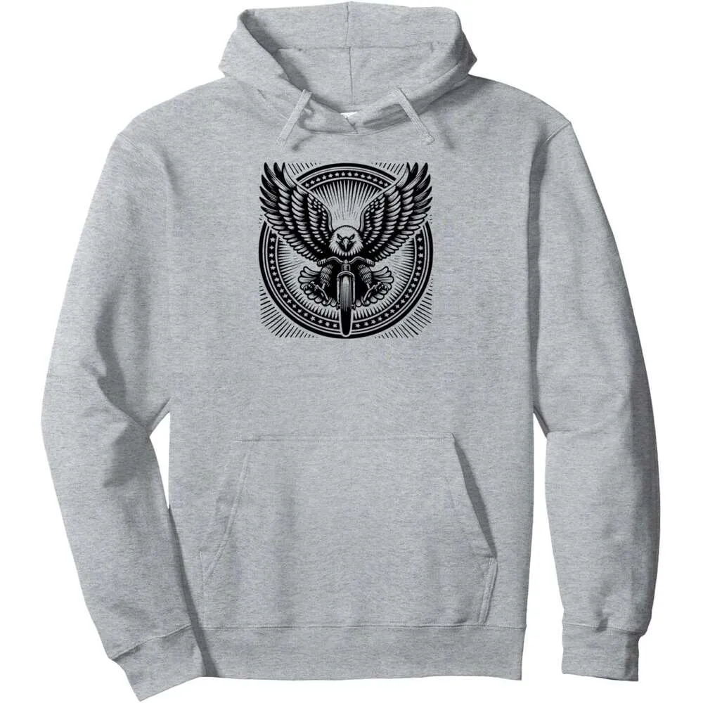 Sudadera Con Capucha De Motociclista De Águila Calva Vintage