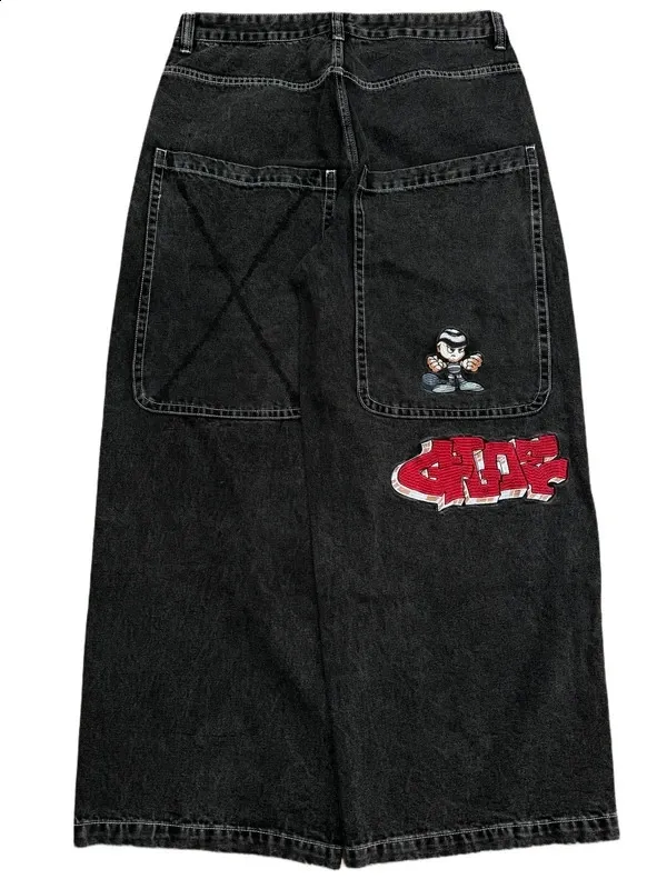 パンツ archive Lolita jeans black denim y2k Baggy Jeans for Woman Fashion Y2k High Street Boyfriend