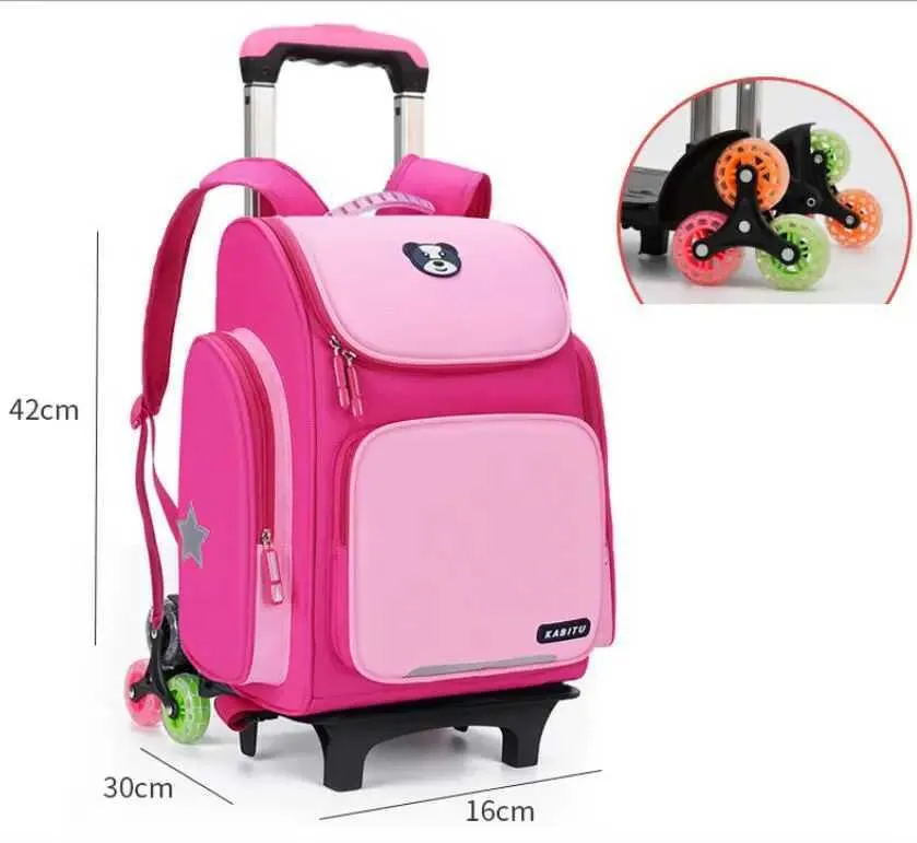 Rolling Backpack With Wheels For Kids With Wheels Ideal For School And Travel Y240820 From Time brocade1 14.5 DHgate.Com