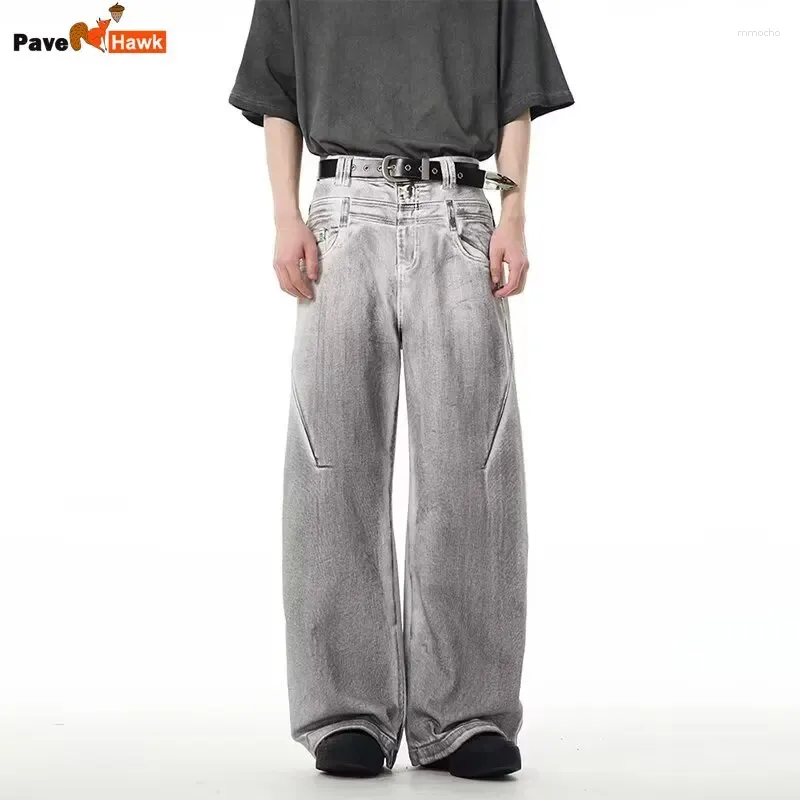 Men's Jeans Street Mens Hip Hop Double Waist Head Gradient Smudging Trend Denim Pants Y2K 2024 Streetwear American Cowboy Trousers Men's Jeans Street Mens Hip Hop Double Waist Head Gradient Smudging Trend Denim Pants Y2K 2024 Streetwear American Cowboy Trousers