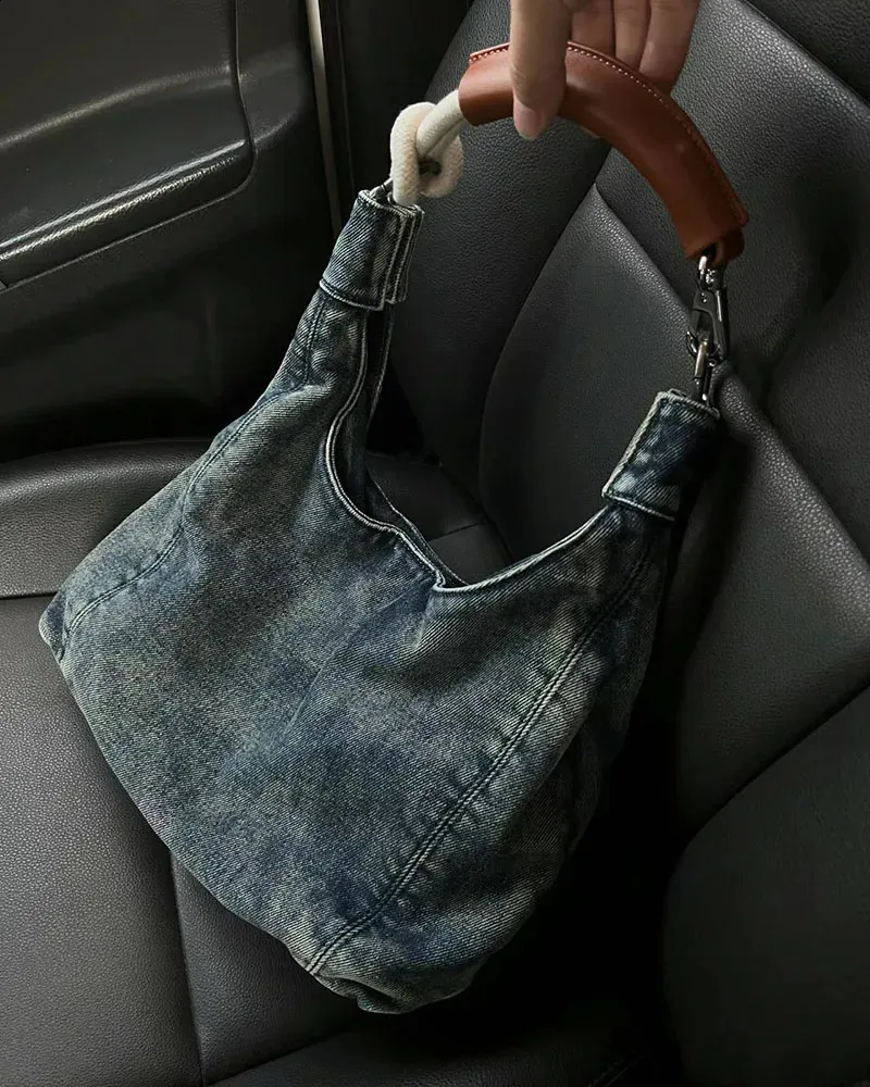 Korean Tote Bag: Y2k Denim Shoulder Bag Korean... From Annides, $25.89 ...