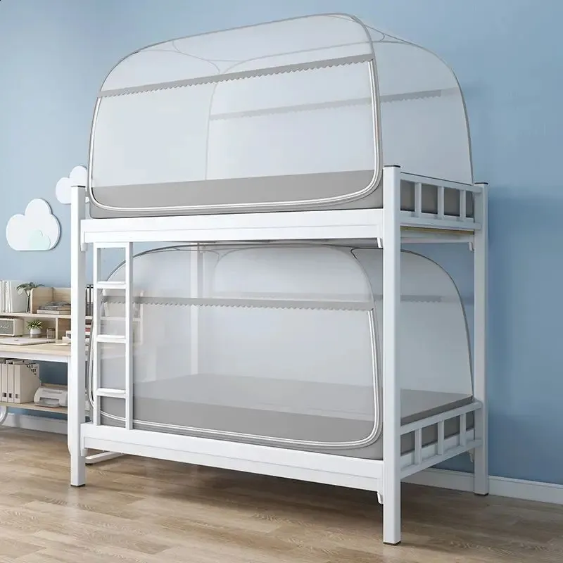 Double Zipper Mosquito Net For Bunk Bed Single Door Design For Student ...