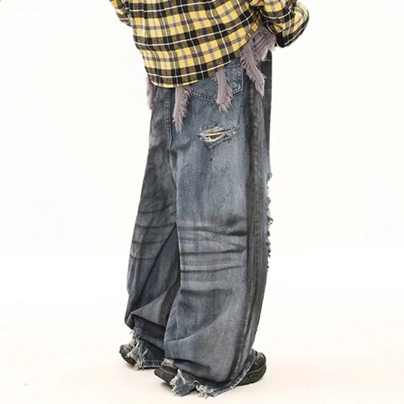 JIMWAG ★ DAMAGE PANTS JIMWAG damage straight pants BLACK パンツ