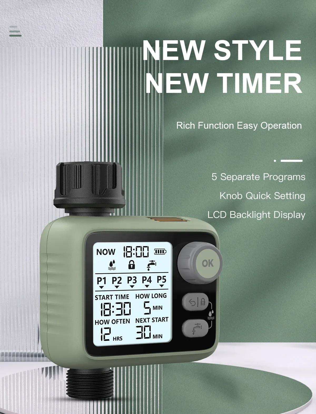 Smart Garden Water Timer - Easy Setup Digital Irrigation Controller ...