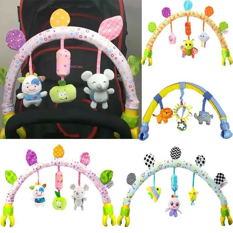 Adorable Plush Animal Cot Hanging Toys Rattle Toys For Infants Crib 