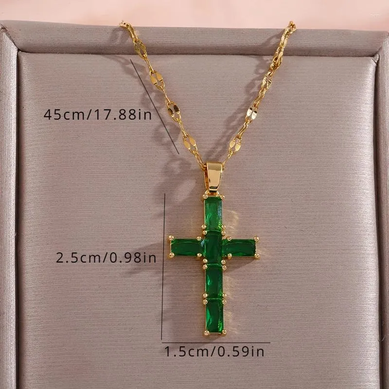 DHgate.com:Green Cross Pendant Necklace: Luxury Fashion for