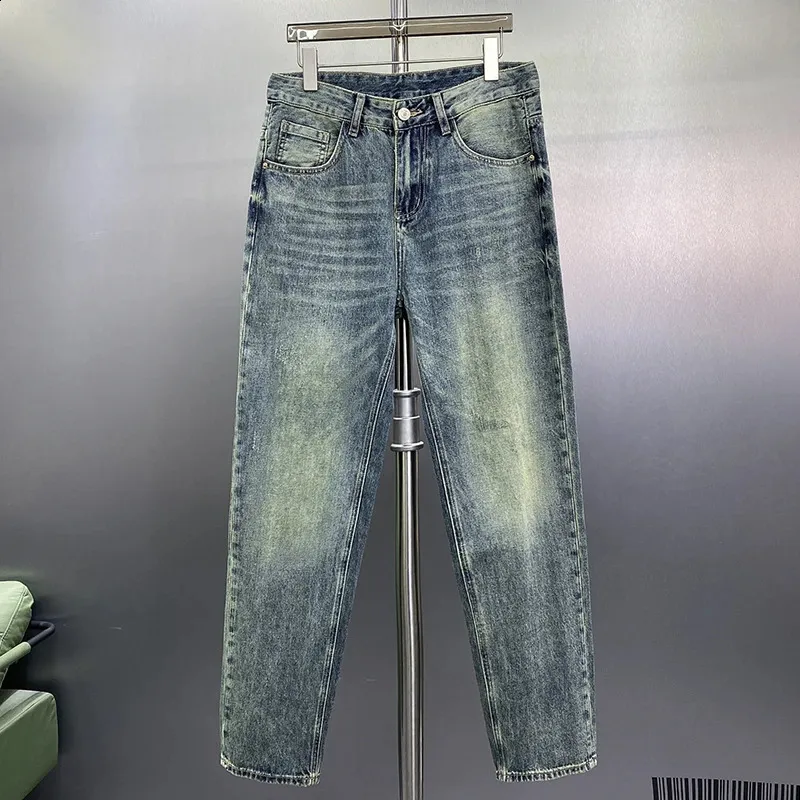 High End Light Blue Loose Straight Topman Jeans For Men Perfect 