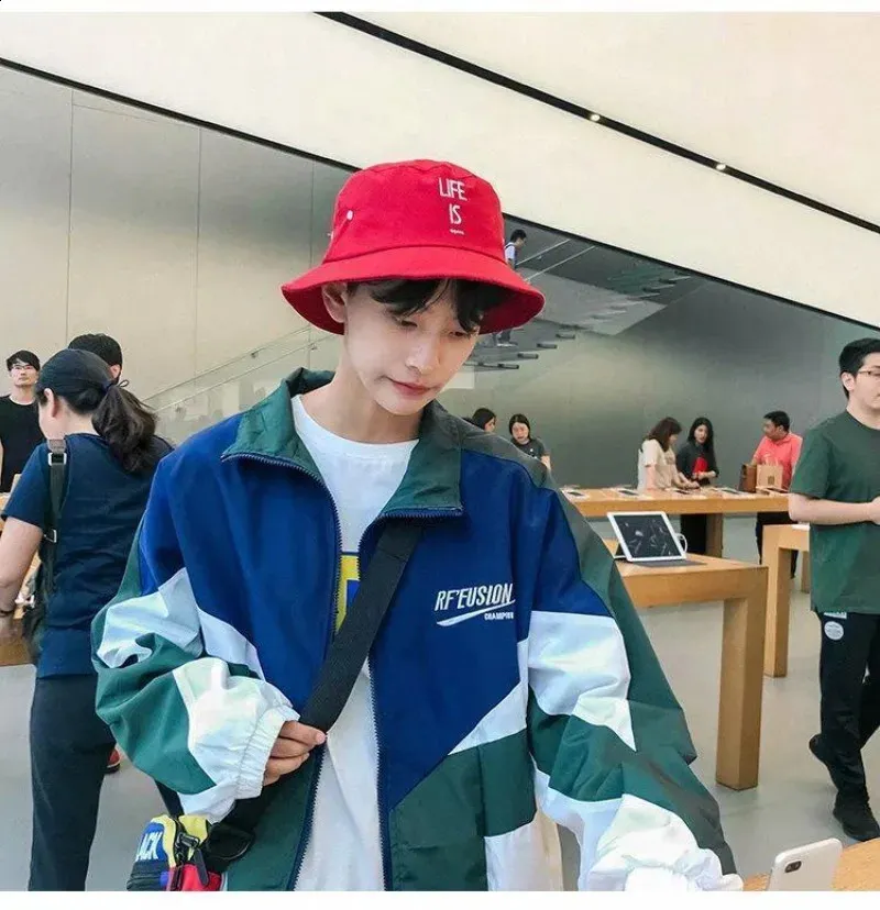 Lightweight Color Block Windbreaker: Mens Hip Hop Jacket