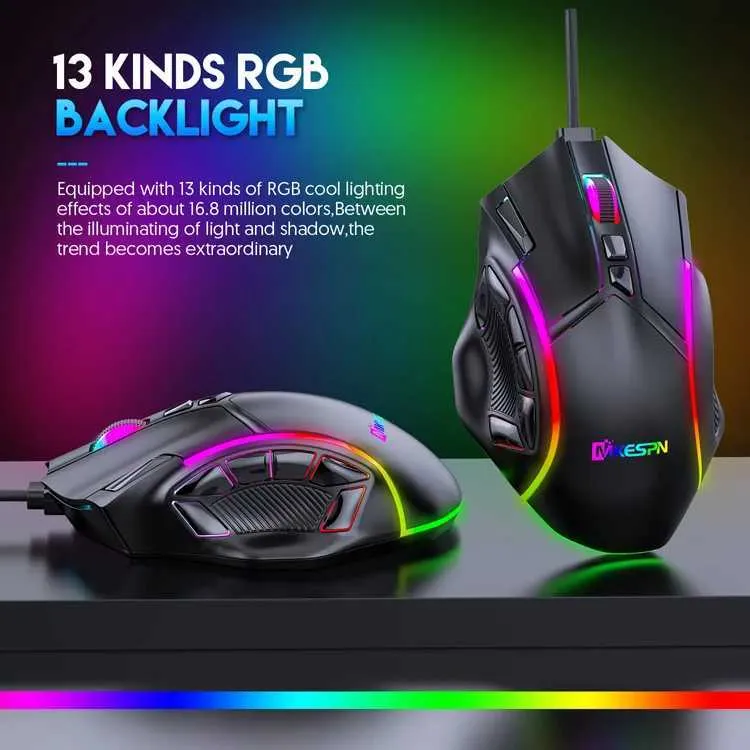 DHgate.com:12800 DPI Programmable RGB Gaming Mouse with 12 Macro Keys ...