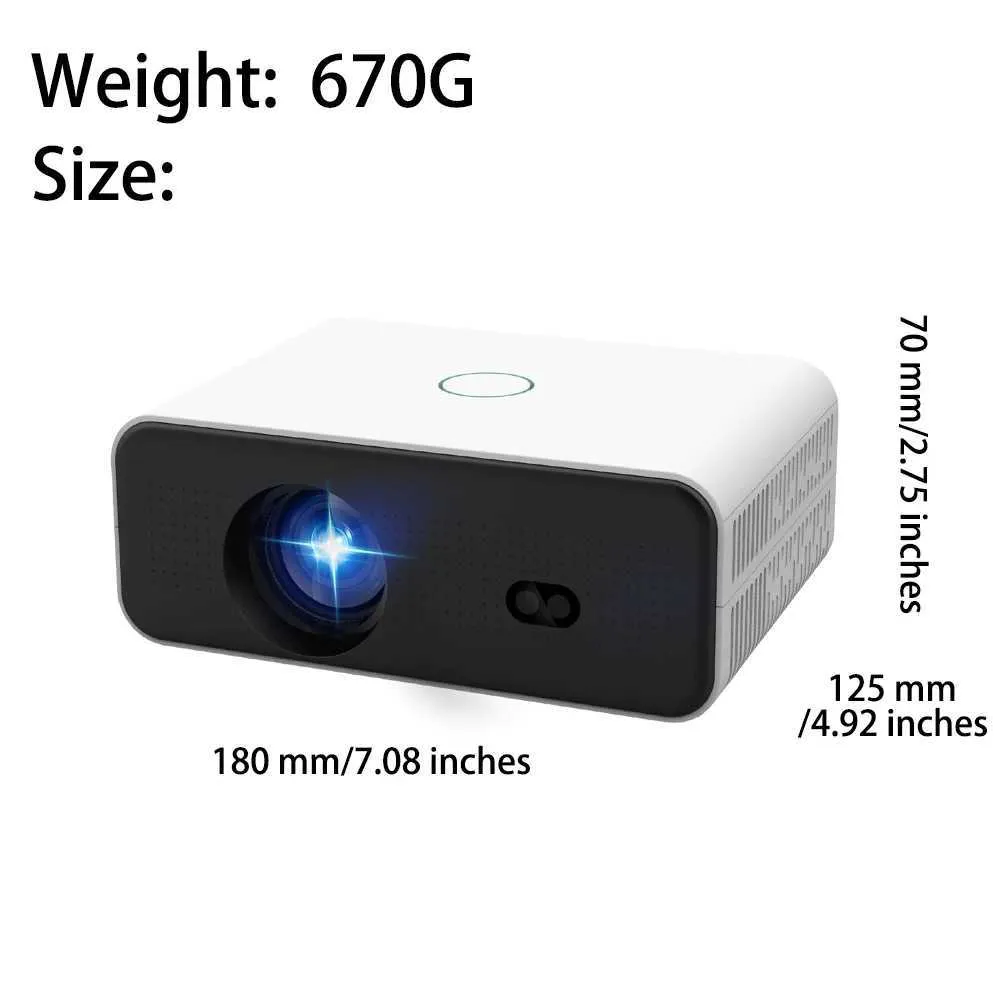 Android 11 4K Projector 200ANSI MINI L012C Dual WiFi 6 BT5.0 1080P 1280 * 720P H713 Cinema Home Outdoor Portable Projector B240821