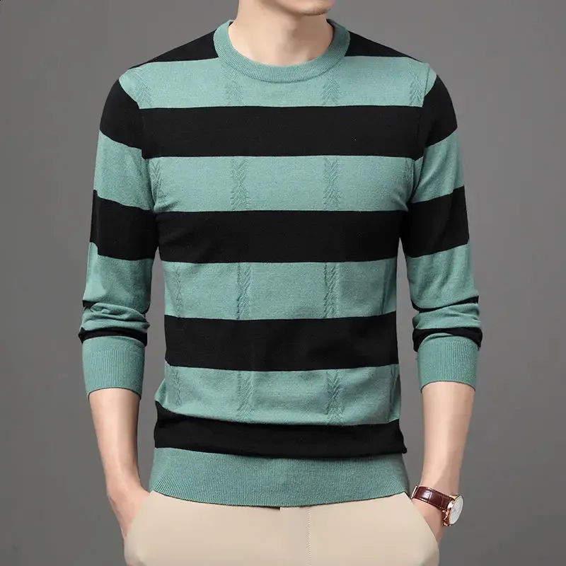 Stylish Striped V Neck Knitted Sweaters Oversized Casual Loose