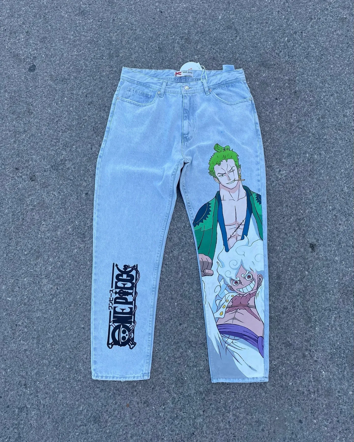 【2plan】Luffy cut bermuda denim pants Luffy Denim Shorts - Custom Made – Cosplay Yunkie
