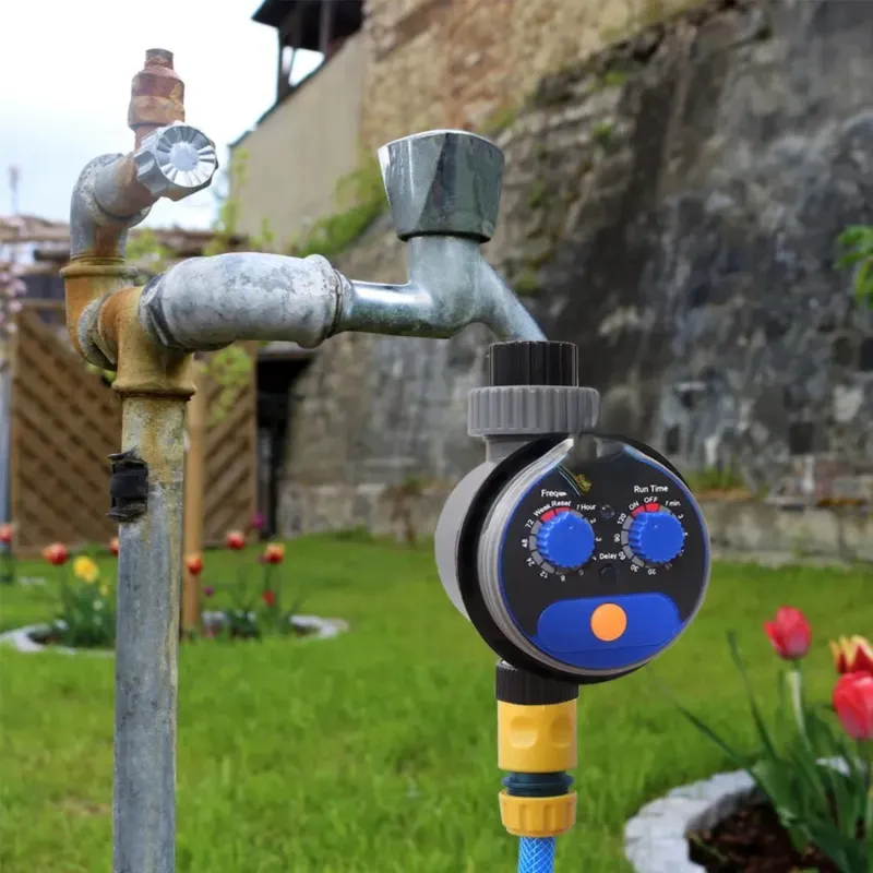 Automatic Garden Water Timer - Electronic LCD Display, 8 Programs, Ball ...