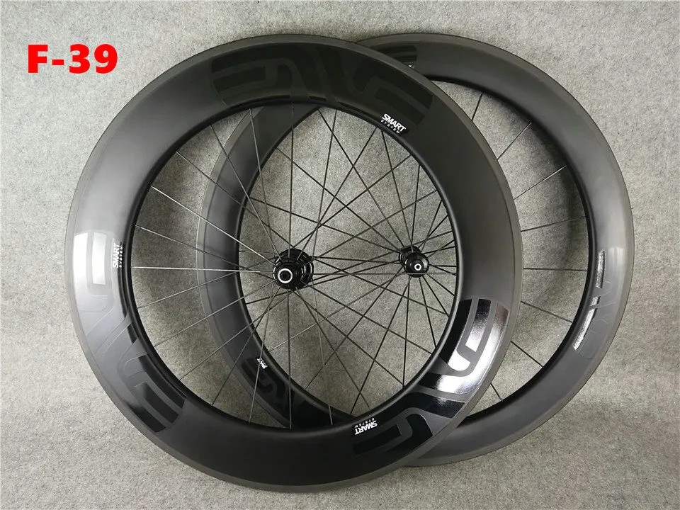Paire De Roues Vélo Route 700c Carbone - Frein à Disque, Finition Mate Brillante - 6560 Fibre Carbone