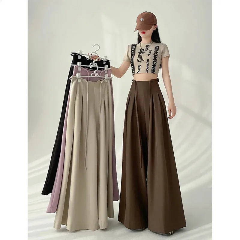 Khaki Women Wide Leg Summer Loose Skirt Pants 3567# Khaki Women Wide Leg Summer Loose Skirt Pants 3567#