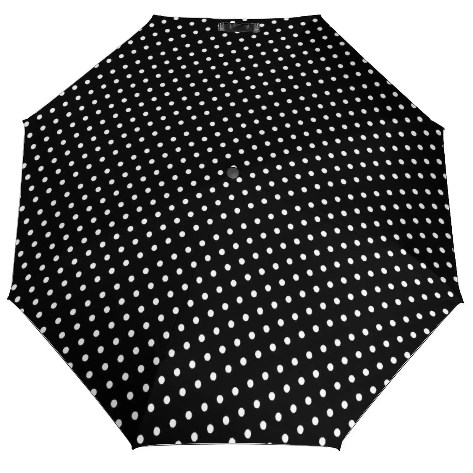 black and white polka dot patio umbrella AMMSUN 7ft Fringe Umbrella,Cow Dots Push button tilt Selini Polka Dot Double Layer