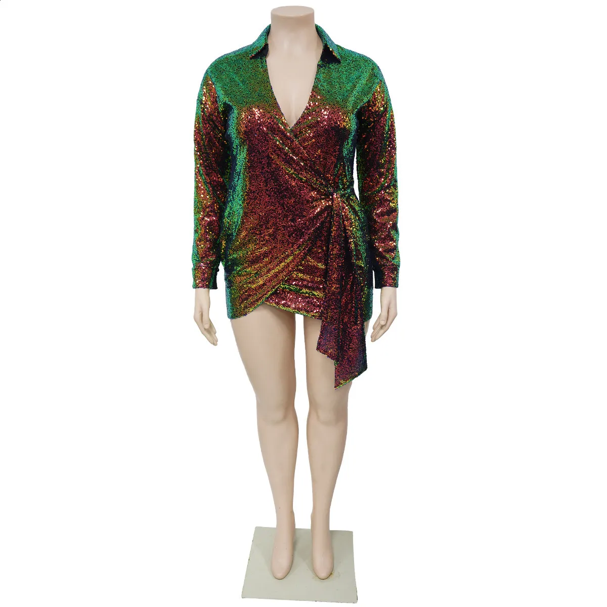 CM YAYA Plus Size Womens Long Sleeve Sequin Bodycon... From Zorastore,  $28.91 In Bulk | DHgate.Com