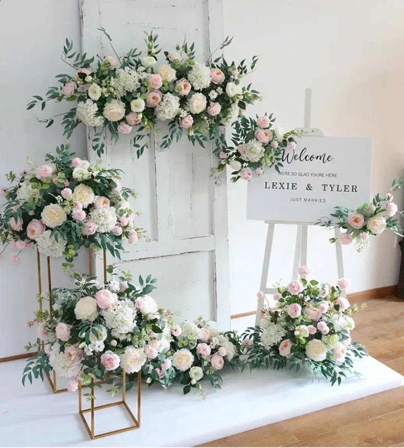 Decoración De La Boda: Flores Artificiales Para Pasillo, Arco, Mesa ...