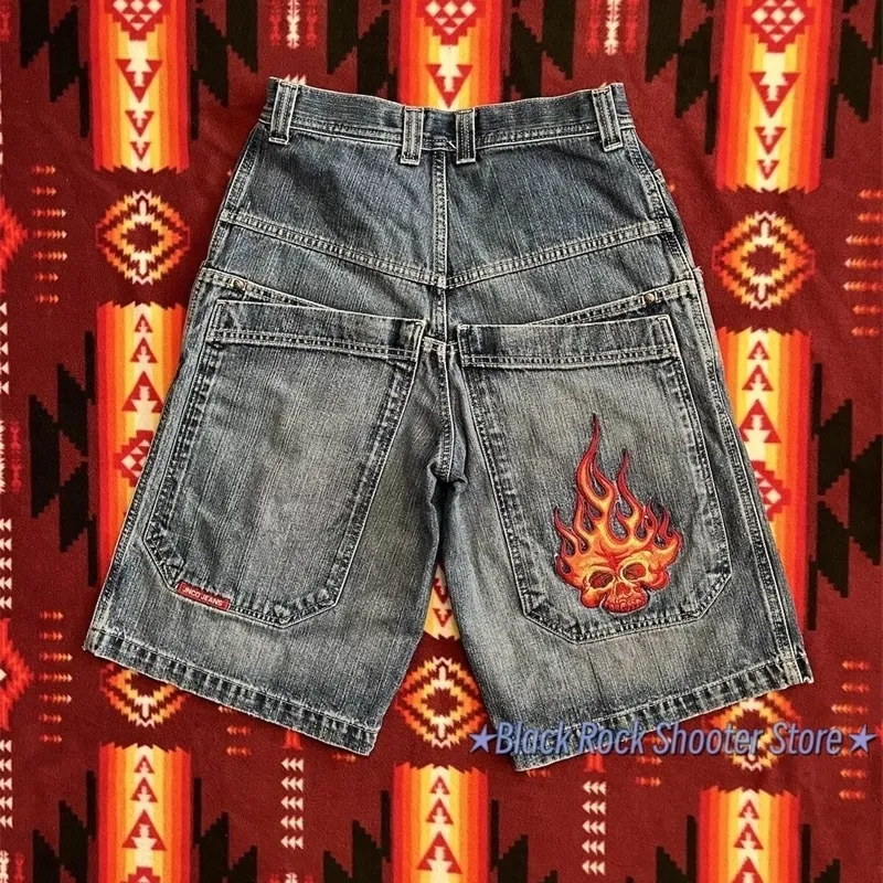DHgate.com:JNCO Flame Jeans: Vintage Black Baggy Loose Fit