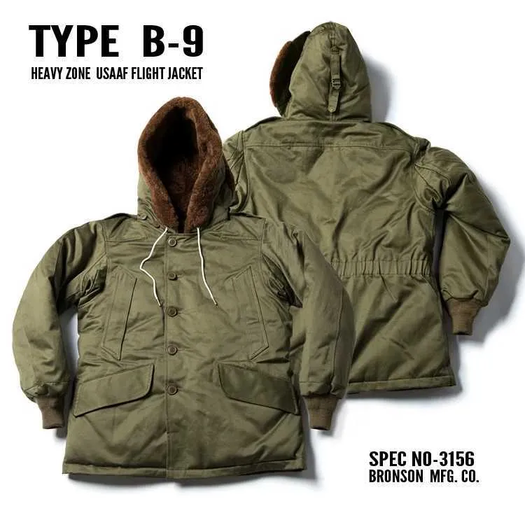 Bronson B 9 Mens Heavy Area Down Parka Military M65 Field Jacket 